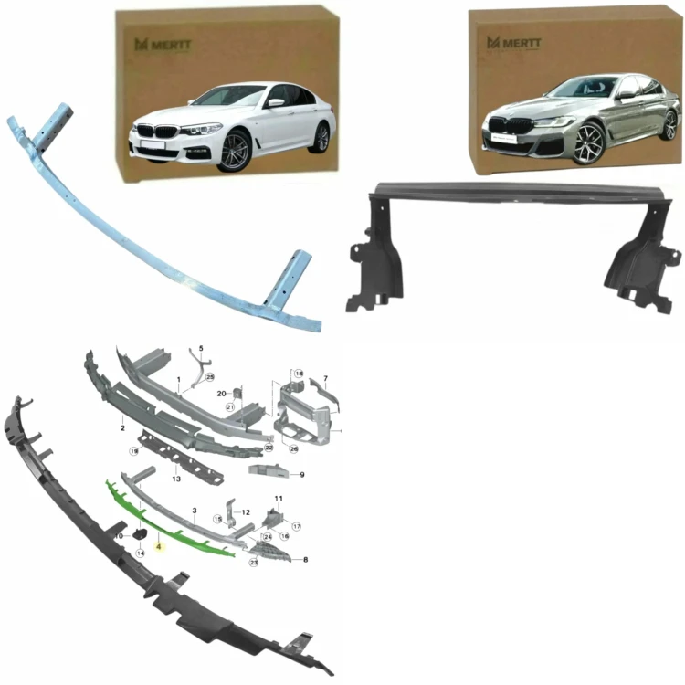 BMW 5 G30 G31 2016+ BELKA WZMOCNIENIE ABSORBER KIEROWNICA POWIETRZA DOLNA