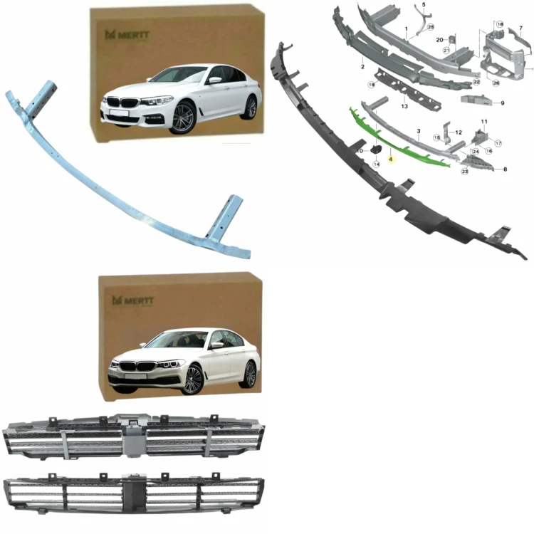 BMW 5 G30 G31 ABSORBER ZDERZAKA BELKA WZMOCNIENIE KIEROWNICA POWIETRZA DÓŁ