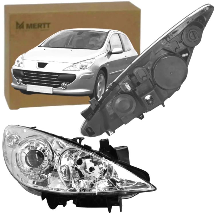 PEUGEOT 307 2005-2009 REFLEKTOR LAMPA PRZEDNIA PRAWA H1 H7 620686 + SILNIK