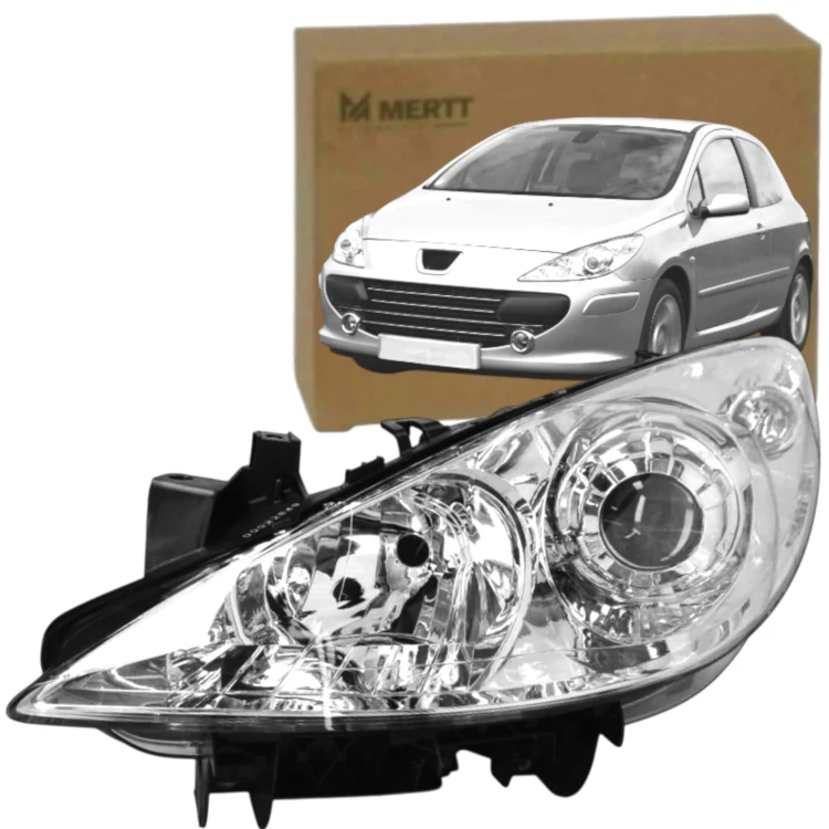 REFLEKTOR LAMPA PRZEDNIA LEWA H1 H7 620886 + SILNIK PEUGEOT 307 2005-2009
