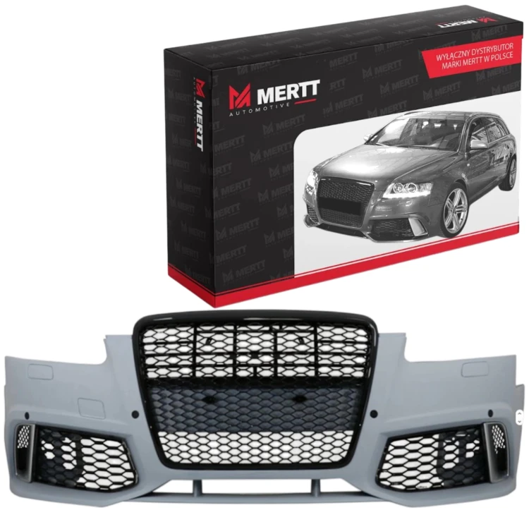 ZDERZAK KOMPLETNY RS LOOK PRZÓD GRILL ATRAPA ZAŚLEPKA AUDI A6 C6 2004-2011