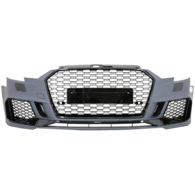 ZDERZKA KOMPLETNY RS LOOK GRILL ATRAPY ZAŚLEPKI PRZÓD AUDI A3 8V 2017- LIFT