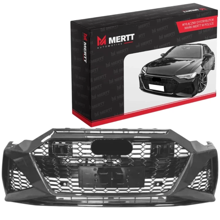 KOMPLETNY ZDERZAK PRZEDNI RS LOOK ATRAPA GRILL OSŁONA AUDI A7 4K8 2018+