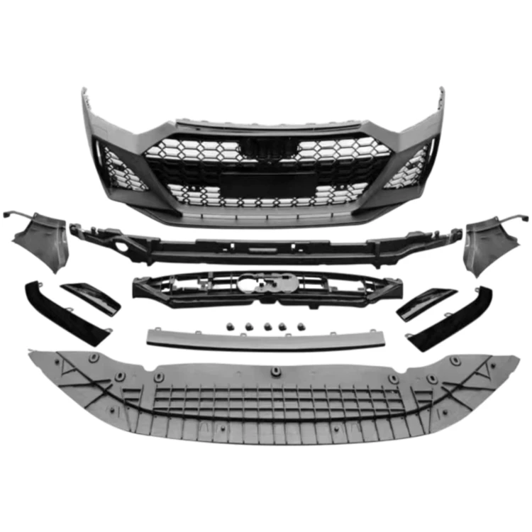 KOMPLETNY ZDERZAK PRZEDNI RS LOOK ATRAPA GRILL OSŁONA AUDI A7 4K8 2018+