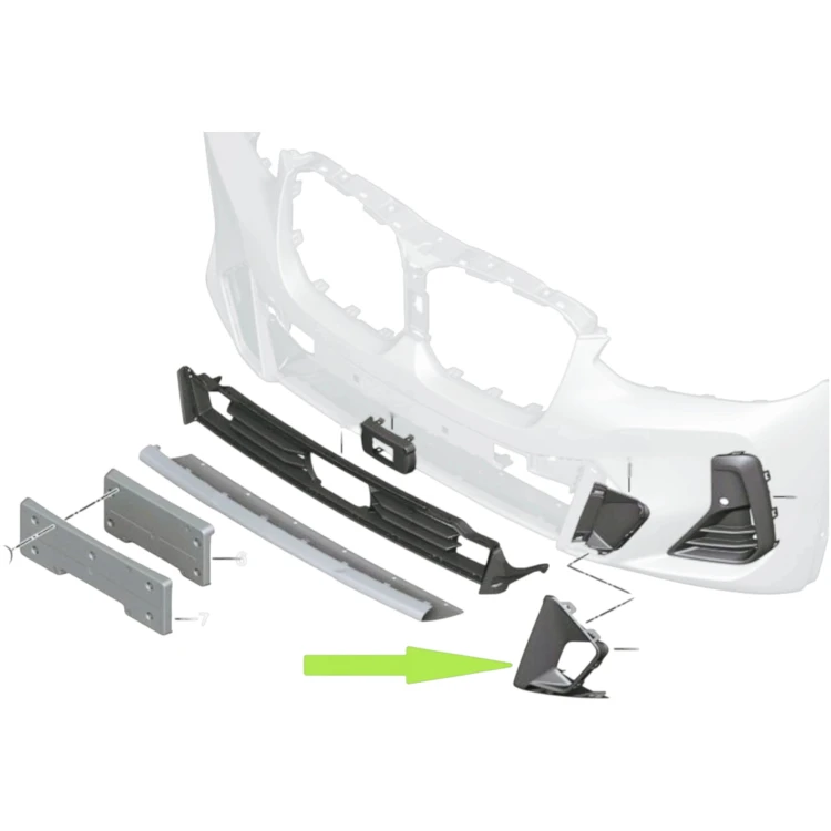 KRATKA ZDERZAKA OSŁONA WLOTU PRZÓD 8081213 LEWA BMW X3 G01 M PAKIET LIFT