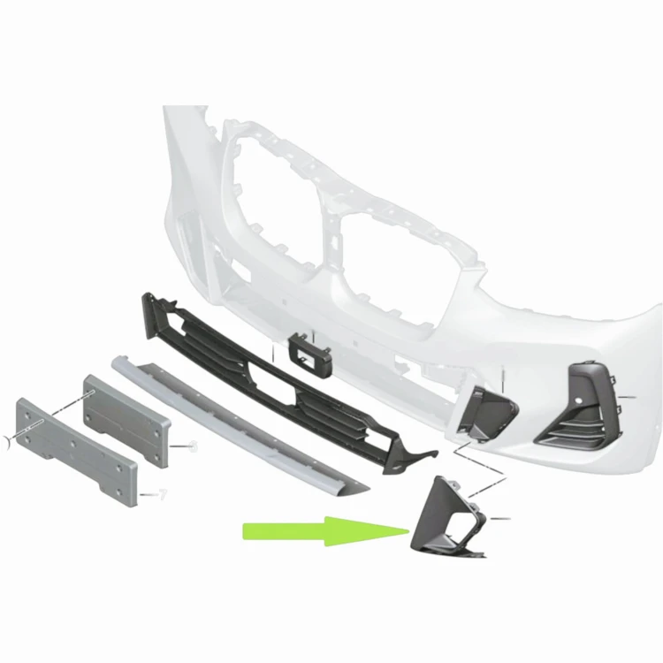 BMW X3 G01 M PAKIET LIFT KRATKA ZDERZAKA OSŁONA WLOTU PRZÓD 8081213 LEWA