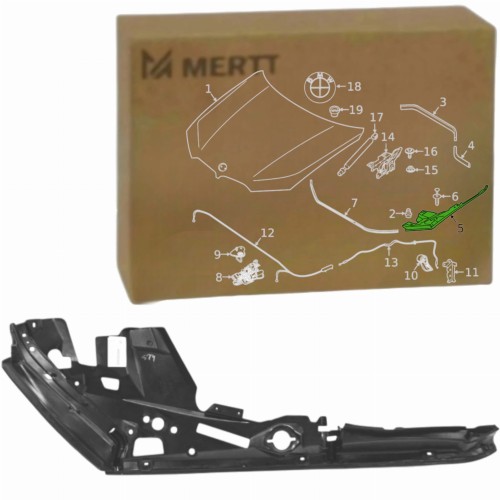 BMW X5 G05 X6 G06 ŚCIANKA BOCZNA OSŁONA BŁOTNIKA FARTUCHA PRAWA 51767418198