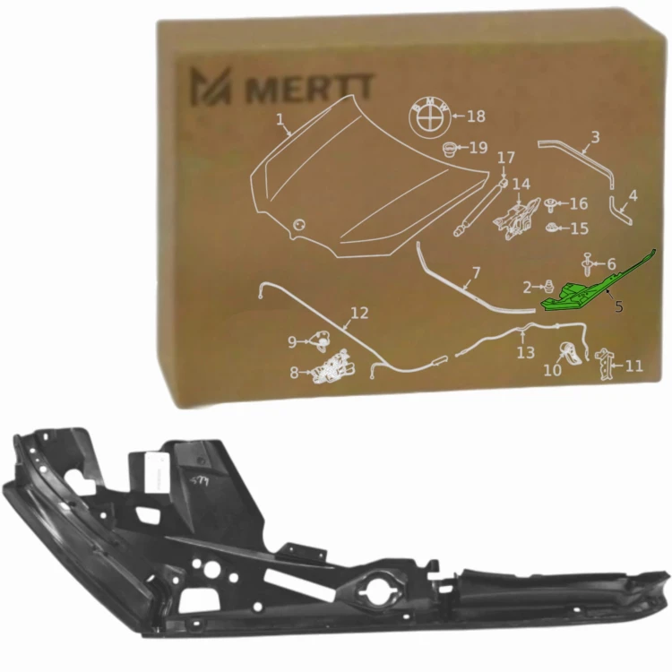BMW X5 G05 X6 G06 ŚCIANKA BOCZNA OSŁONA BŁOTNIKA FARTUCHA PRAWA 51767418198