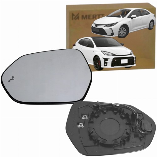 WKŁAD SZKŁO LUSTERKA LEWY ASYSTENT OGRZEWANE TOYOTA COROLLA E21 YARIS 2020-