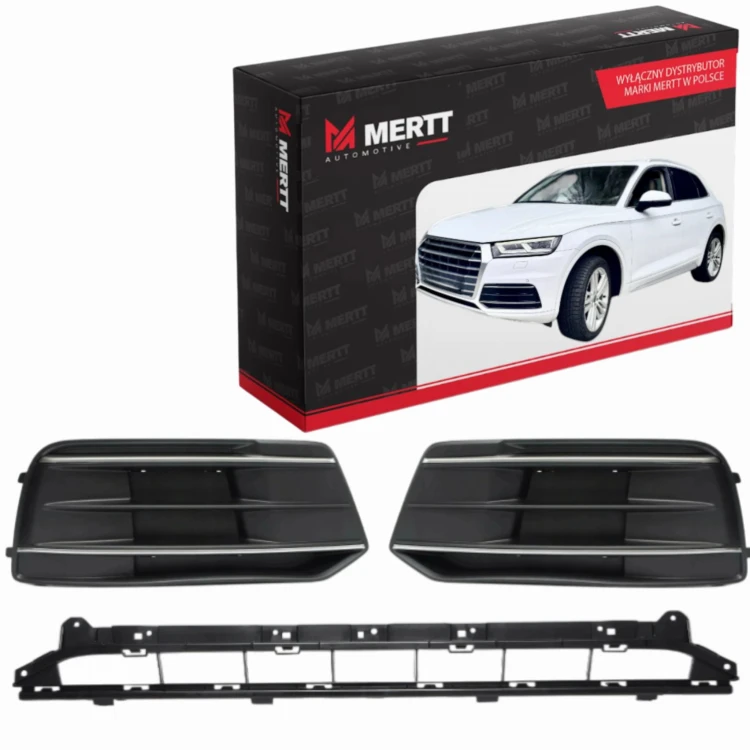 ATRAPY ZAŚLEPKI ZDERZAKA ZESTAW KRATEK AUDI Q5 FYB 2016-2021 KOMPLET