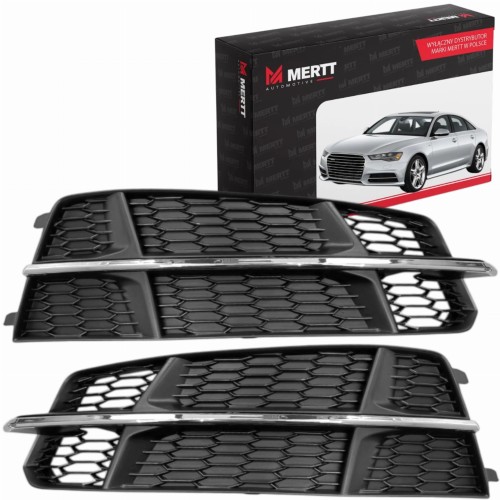 KPL x2 Kratka zderzaka PRAWA LEWA atrapa zaślepka Audi A6 C7 14-18 S-LINE
