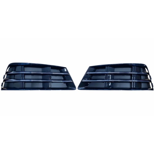 KPL x2 KRATKA ZDERZAKA KOMPLET atrapa przód AUDI A4 B9 15-19 czarna CHROM