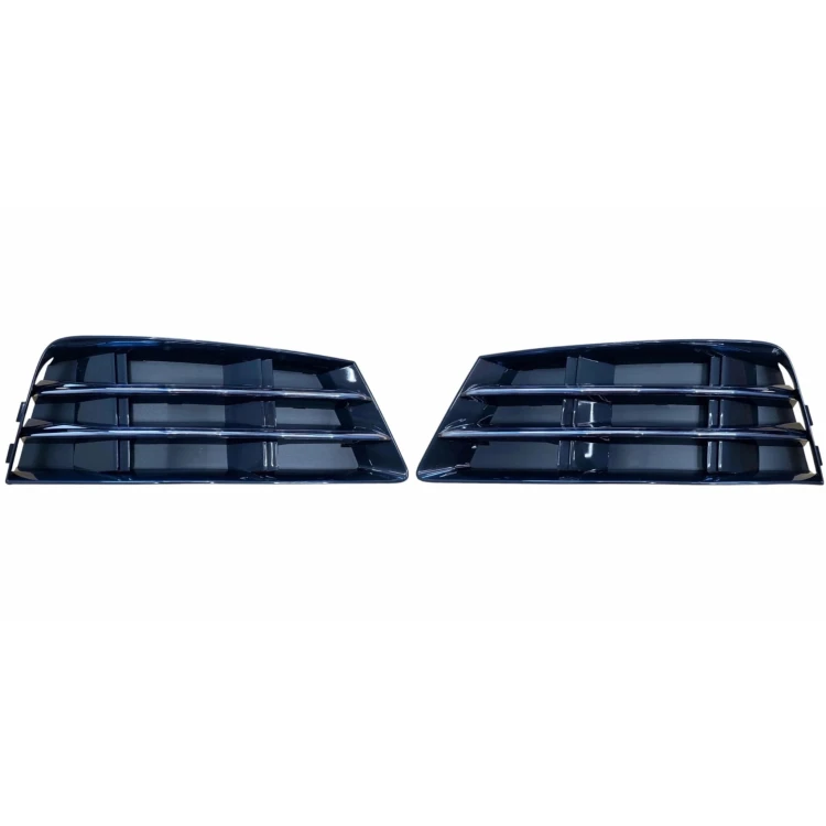 KPL x2 KRATKA ZDERZAKA KOMPLET atrapa przód AUDI A4 B9 15-19 czarna CHROM