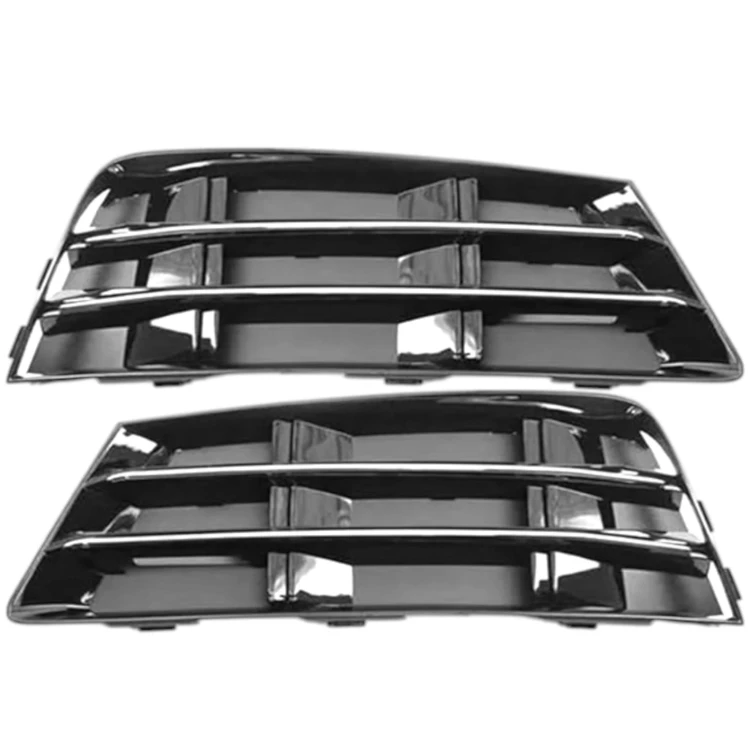 KPL x2 KRATKA ZDERZAKA KOMPLET atrapa przód AUDI A4 B9 15-19 czarna CHROM