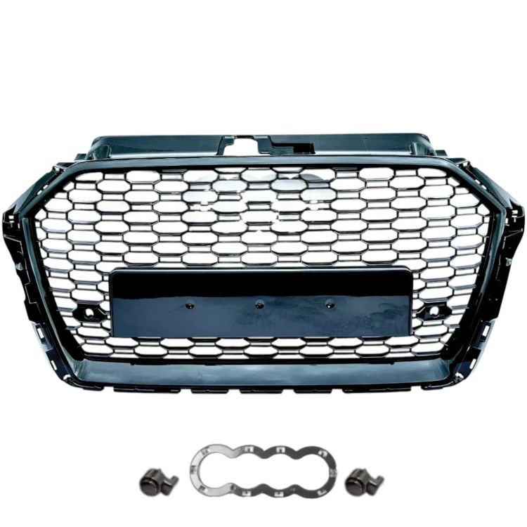 AUDI A3 8V 2016- LIFT ATRAPA GRILL CZARNY POŁYSK PLASTER MIODU