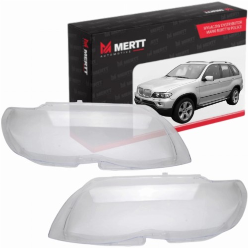KLOSZE szkła lampy reflektora przedniego PRAWEGO LEWEGO BMW X5 E53 LCI KPL