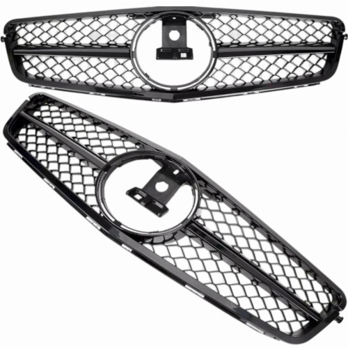 MERCEDES C W204 07-14 GRILL ATRAPA PRZEDNIA CZARNY POŁYSK GT