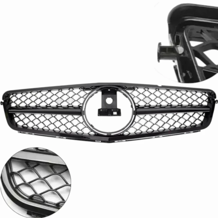 GRILL ATRAPA PRZEDNIA MERCEDES C W204 07-14 CZARNY POŁYSK GT
