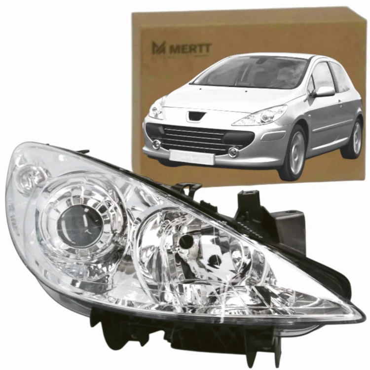 REFLEKTOR LAMPA PRZEDNIA PRAWA H1 H7 620686 + SILNIK PEUGEOT 307 2005-2009