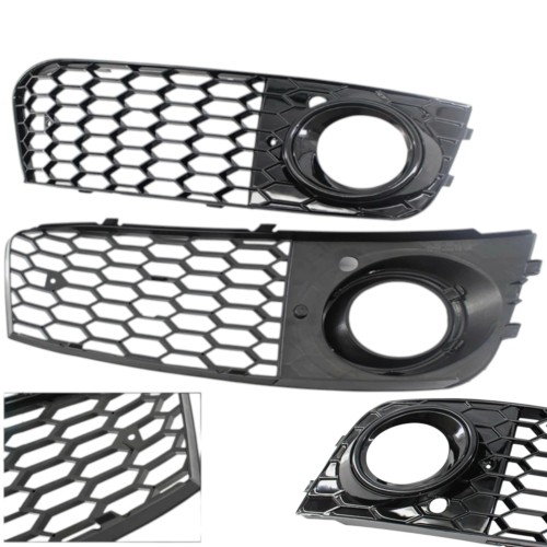 Audi A4 B8 08-11 KRATKI atrapy zaślepki ZDERZAKA PLASTER MIODU RS LOOK