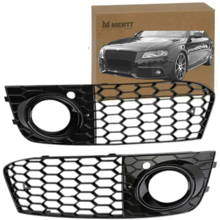 Audi A4 B8 08-11 KRATKI atrapy zaślepki ZDERZAKA PLASTER MIODU RS LOOK