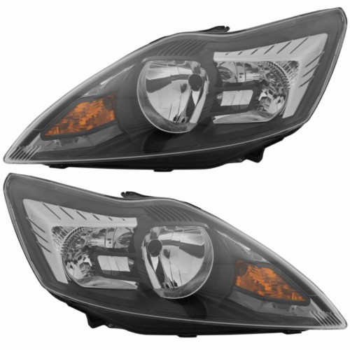 Reflektory Lampy PRZEDNIE czarna FORD FOCUS II mk2 Lift 2008- lewa + prawa