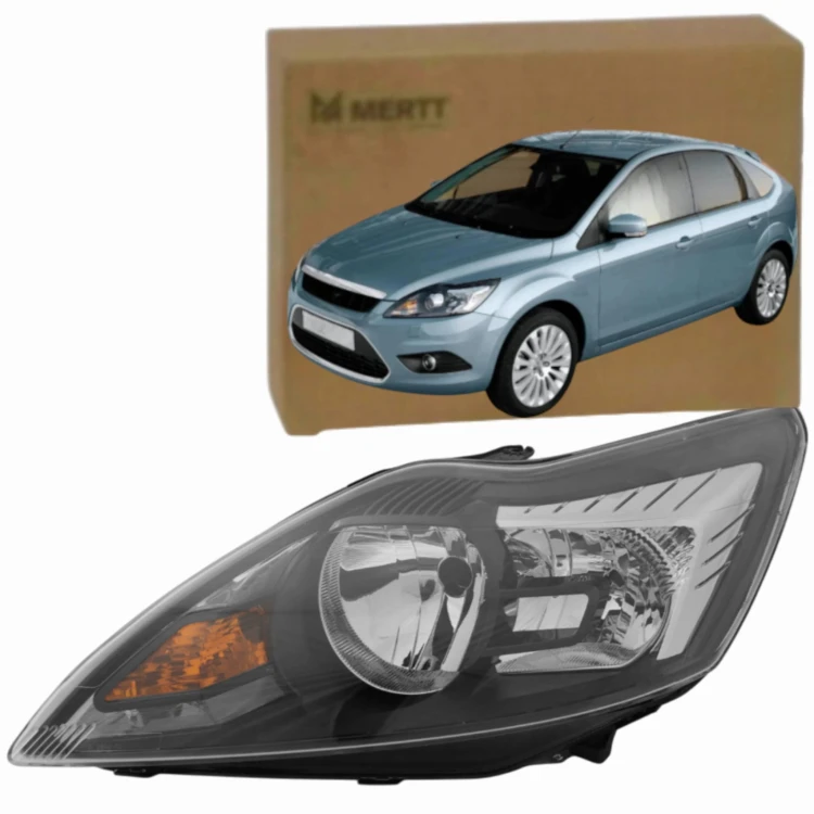 Reflektory Lampy PRZEDNIE czarna FORD FOCUS II mk2 Lift 2008- lewa + prawa