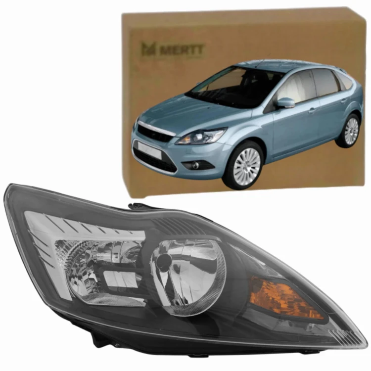 Reflektory Lampy PRZEDNIE czarna FORD FOCUS II mk2 Lift 2008- lewa + prawa