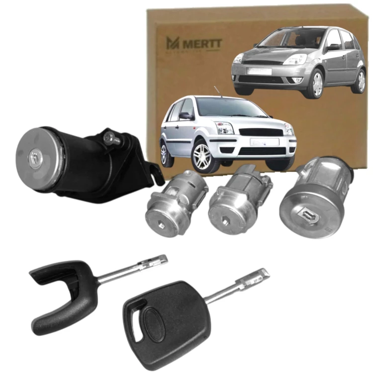 FORD FIESTA V MK5 FUSION WKŁADKI ZAMKA DRZWI KLAPY WLEWU PALIWA STACYJKA