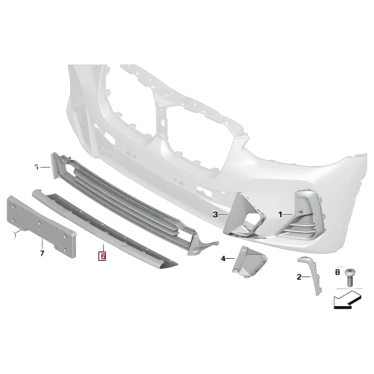 OSŁONA ZDERZAKA BLENDA NAKŁADKA BMW X3 G01 G02 LCI M PAKIET 51118081050