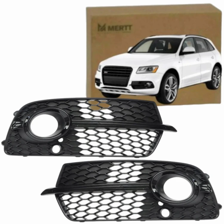 KRATKI ATRAPY zaślepkI przedniE AUDI Q5 CZARNY 12-16 S LINE PRAWA LEWA