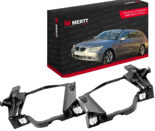 BMW 5 E60 E61 2001-2004 UCHWYT ŚLIZG MOCOWANIE REFLEKTORA LEWY+PRAWY