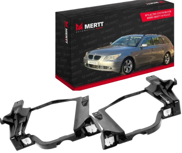 BMW 5 E60 E61 2001-2004 UCHWYT ŚLIZG MOCOWANIE REFLEKTORA LEWY+PRAWY