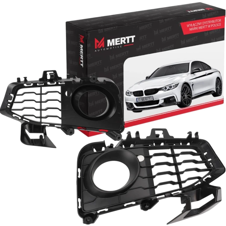 ZESTAW Atrap Kratka Ramka Zderzak PRAWA+LEWA BMW4 F32 F33 F36 M-pakiet