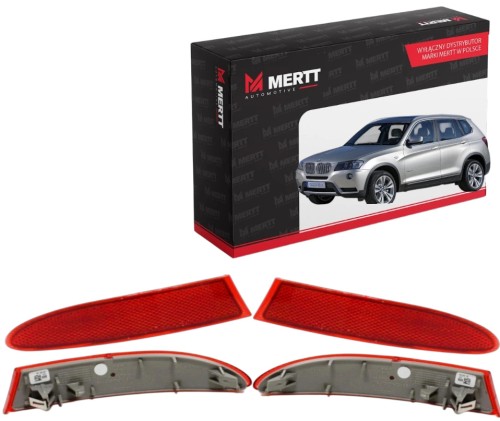 ZESTAW BMW X3 F25 2010-2014 ODBLASK W ZDERZAK TYLNY PRAWY+LEWY