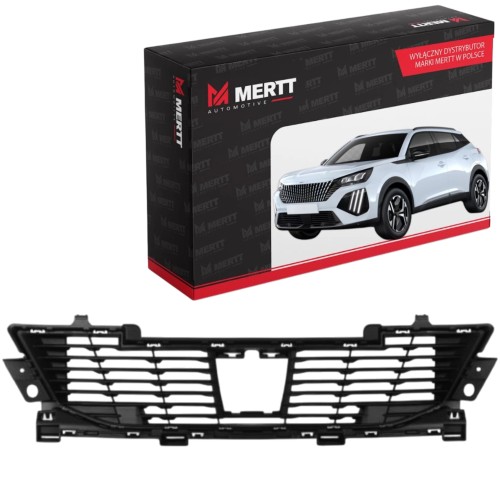 ZESTRAW PEUGEOT 2008 2019+ GRILL zderzaka chrom+KRATKA ŚRODKOWA ZDERZAKA