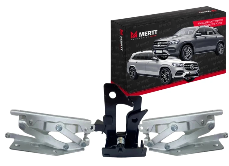 ZESTAW MERCEDES W167 X167 RYGIEL środkowy P+L zamek maski silnika pokrywy