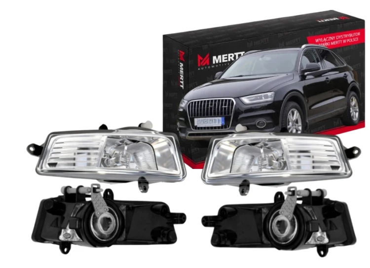 ZESTAW AUDI A6 C6 2008-2011 LAMPA PRZECIWMGIELNA LEWY+PRAWA HALOGEN PRZÓD