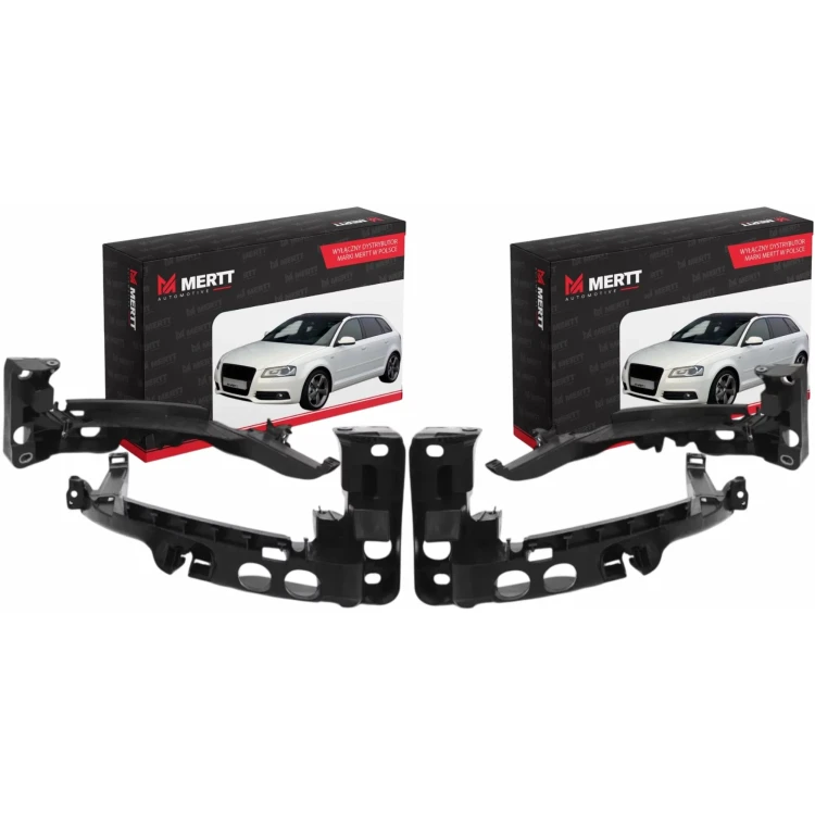AUDI A3 8P 2008-2012 ŚLIZG MOCOWANIE UCHWYT REFLEKTORA LAMPY PRZÓD KOMPLET