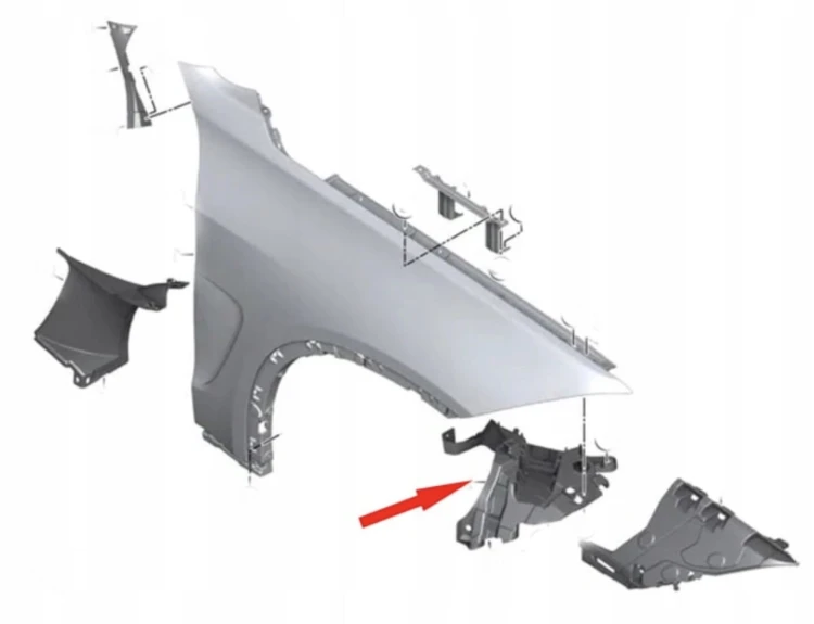 KPL x2 MOCOWANIE BŁOTNIKA PRAWE + LEWE wspornik uchwyt BMW X5 F15 X6 F16