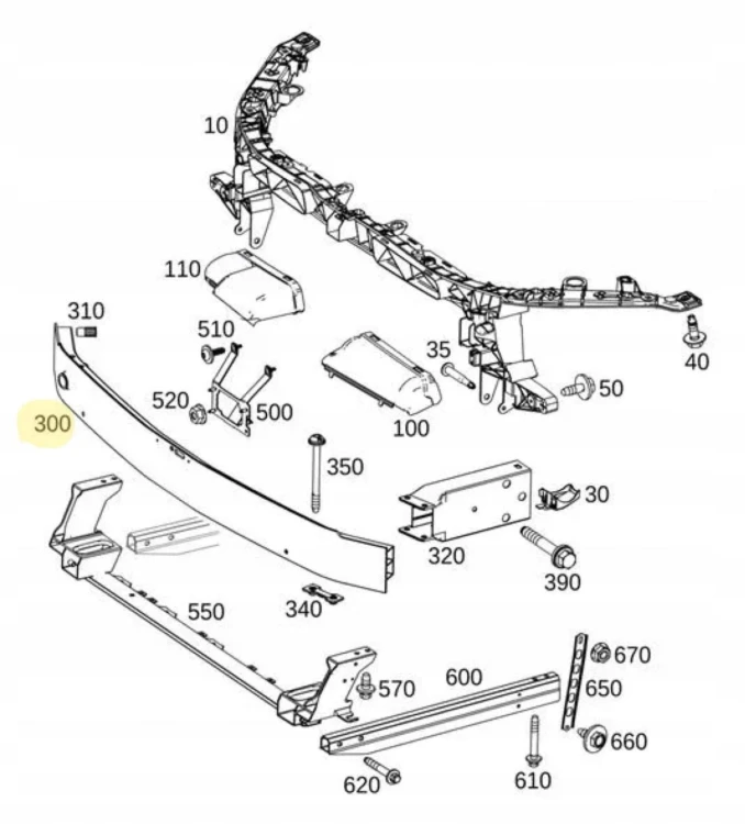 Belka zderzaka NOWA wzmocnienie przód do MERCEDES A B W177 W247 CLA C118