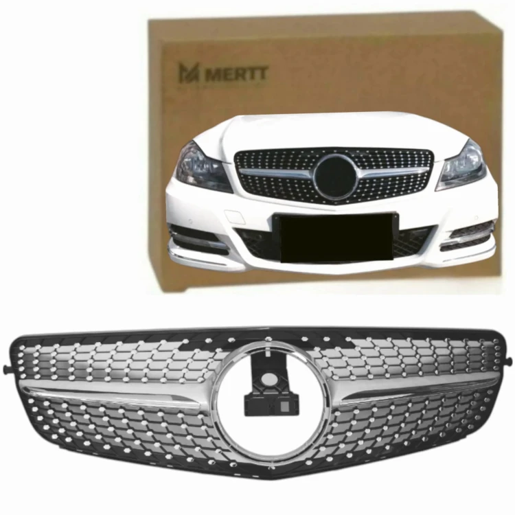 MERCEDES C W204 2007-2014 GRILL ATRAPA PRZEDNIA CHROM CHŁODNICY DIAMOND CZA