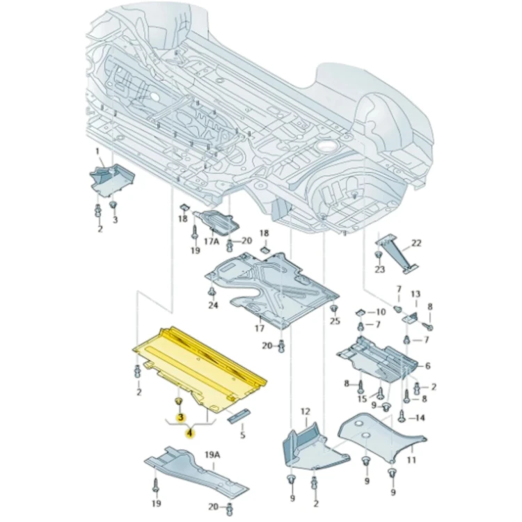 OSŁONA PŁYTA DOLNA PRAWA PODWOZIA SILNIKA 8K0825208 AUDI A4 B8 A5 08-16