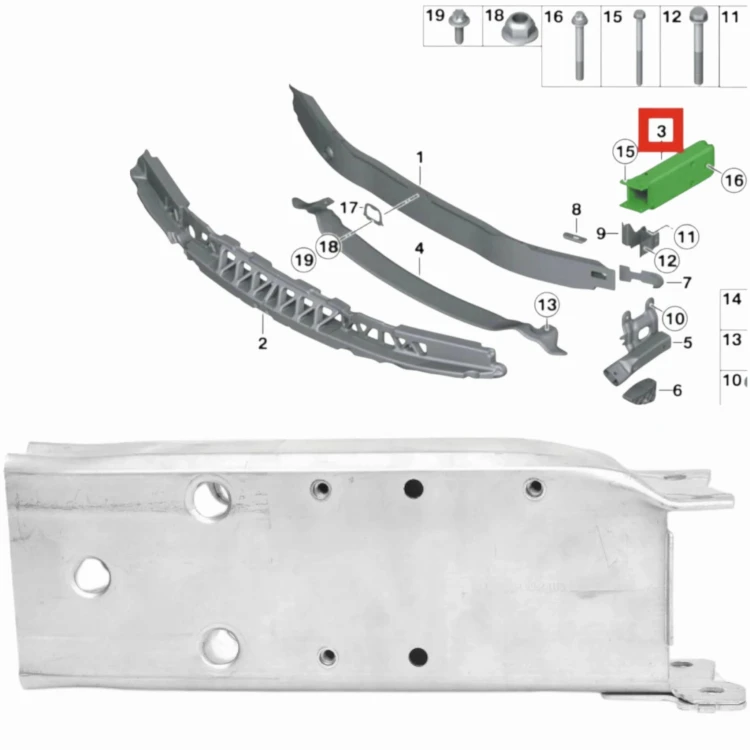 STREFA ZGNIOTU PRAWA – BMW 1 3 F30/ F20 - 51117266192