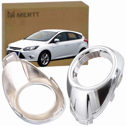 Ford Focus MK3 III 2010-2014 Ramka Obudowy Halogenu Chrom Lewa + Prawa