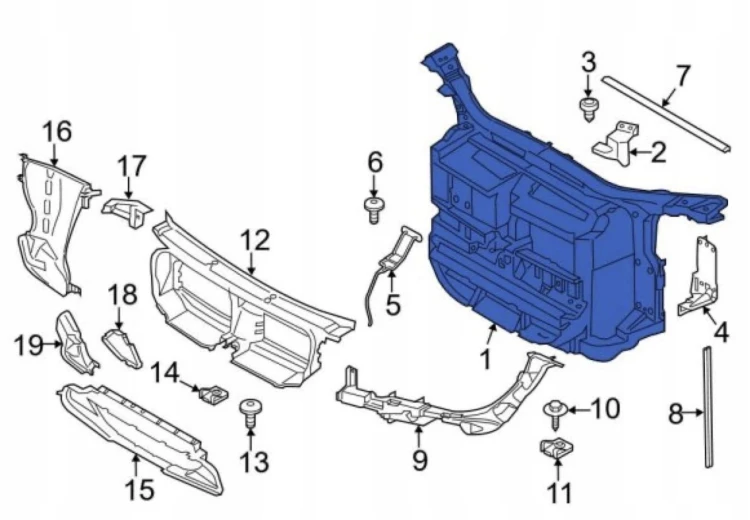 WZMOCNIENIE CZOŁOWE KIEROWNICA WLOTU pas przedni BMW X1 E84 51642990176