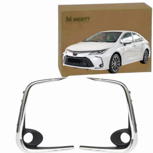 ATRAPY ZDERZAKA PRZÓD PRAWA LEWA CHROM TOYOTA COROLLA SDN E21 SEDAN 19-22