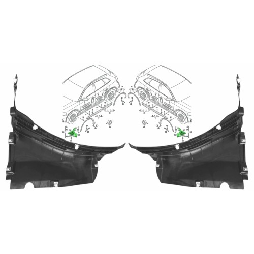 AUDI Q5 80A 2016-2020 SPOILER ZESTAW NADKOLA PRZEDNIEGO POD ZDERZAK KPL