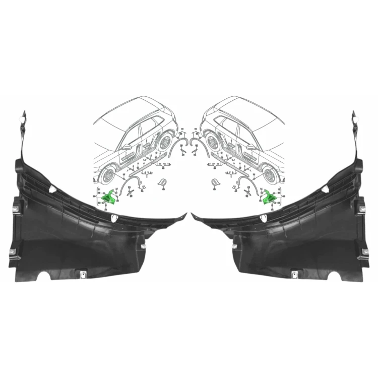 AUDI Q5 80A 2016-2020 SPOILER ZESTAW NADKOLA PRZEDNIEGO POD ZDERZAK KPL