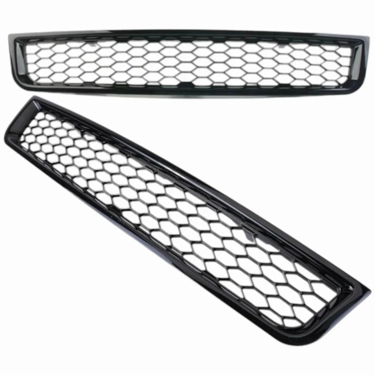 AUDI A4 B6 MAŁYSZ ATRAPY GRILL PRZÓD KRATKI ZAŚLEPKI ZDERZAKA RS LOOK BLACK